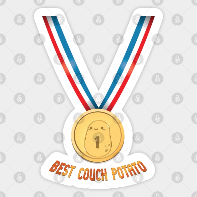 Best Couch Potato Gold Medal Sticker by clgtart